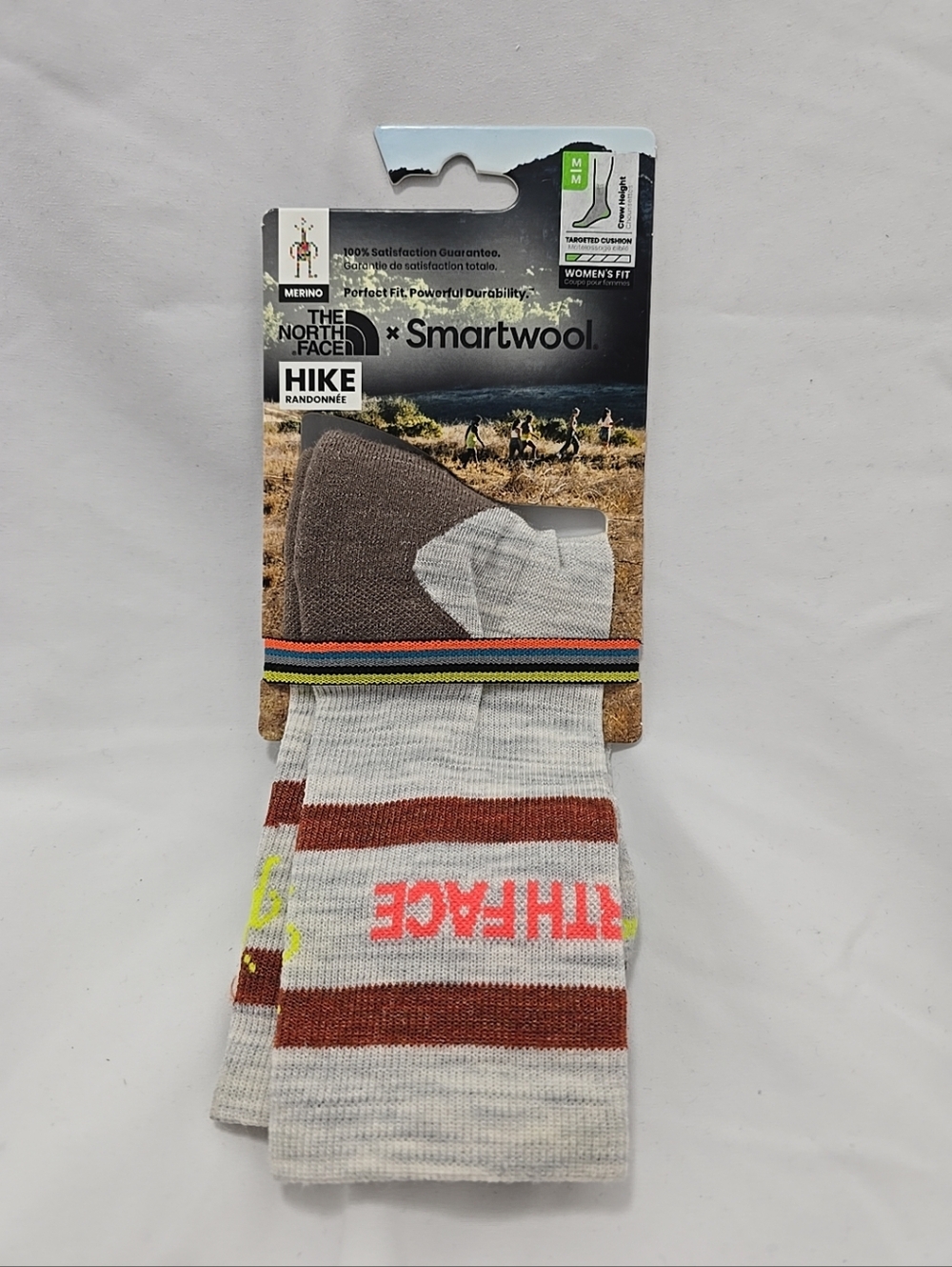 NWT Smartwool X The North Face Women's Fit Targeted Cushion Crew Height Socks